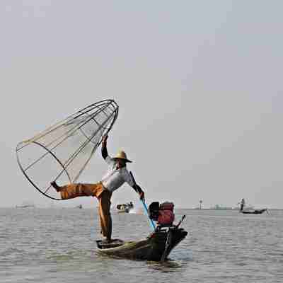 Akrobat eller fisker, Inle Lake, Myanmar
