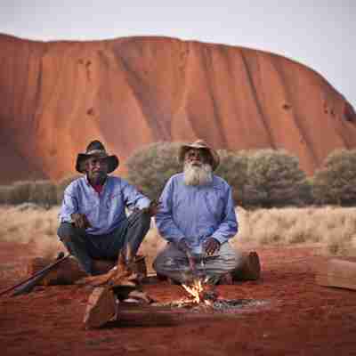 To aboriginere ved Ulur, Australien