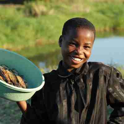 Malawianer med fisk