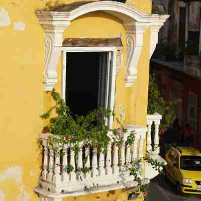 Koloni balkon med udsigt i Cartagena
