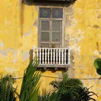 Vinue på kolonialt hus i Cartagena