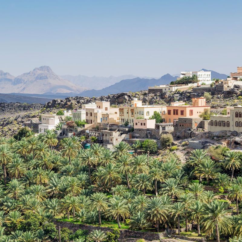 Misfah Al Aberyeen er en frodig landsby i Oman