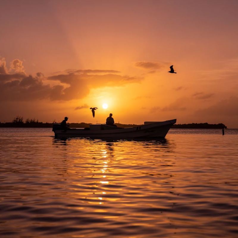 I:\AXUMIMAGES\Mellemamerika\Belize\Caye Caulker\Sunset boat