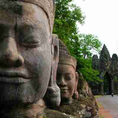 Smukke statuer ved Angkor Wat, Siem Reap, Cambodia