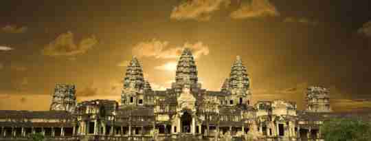 Solnedgang over Angkor Wat, Siem Reap, Cambodia