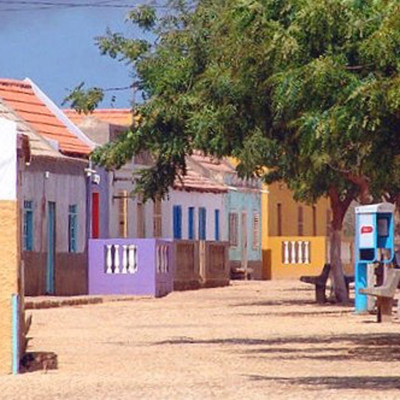 Farverige huse på Kap Verde