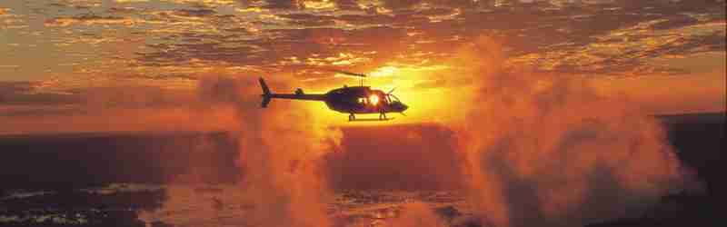 Sunset helicopter