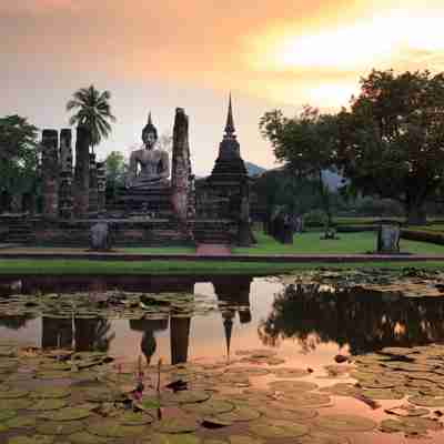 Sukhothai historical park, the old town of Thailand in 800 year ago, Thailand