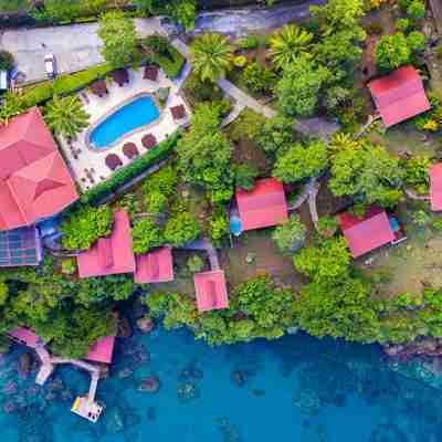 Dronebillede af Ti Kaye Resort & Spa på St. Lucia