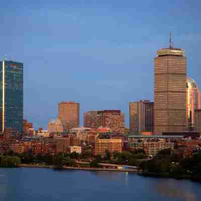 Boston i solnedgangen, USA