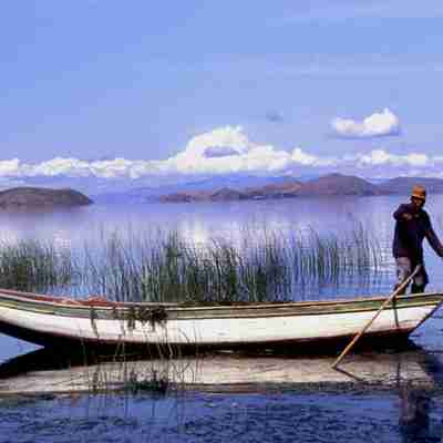 Båd i Titicaca-søen